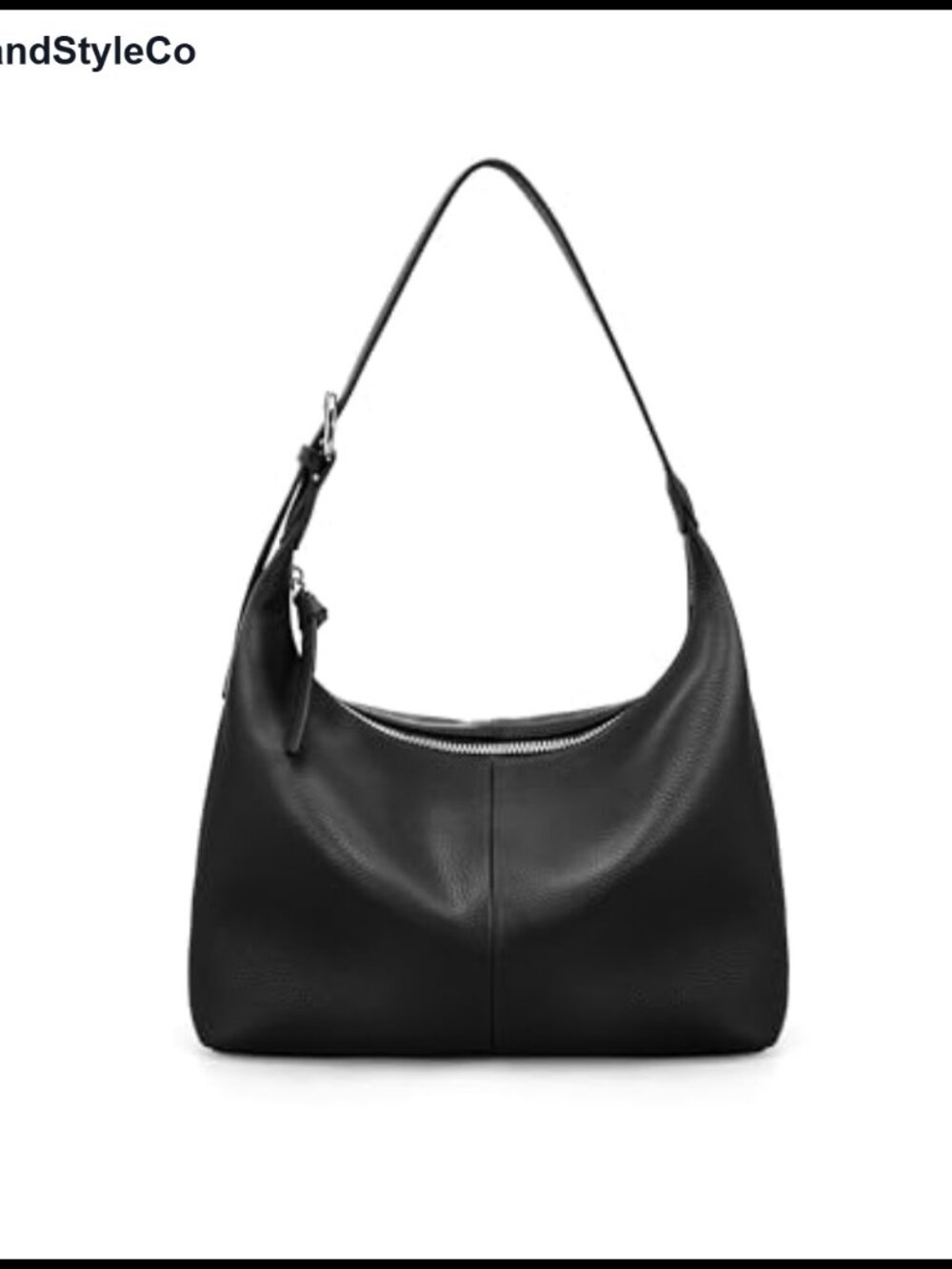 Genuine Leather Slouchy Hobo Bag for Women Work Shoulder Purse